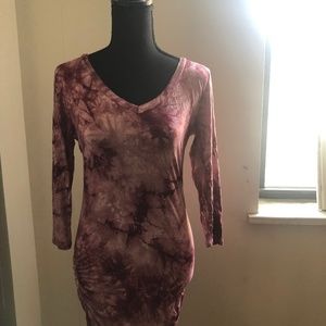 Pink and white dress